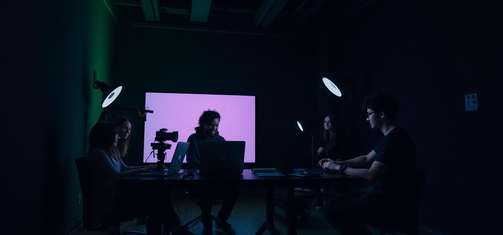 WaveLAB team collaborating in a studio